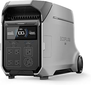 EF ECOFLOW DELTA Pro 3 Portable Power Station, 4096Wh LFP Battery, Expandable to 48kWh, 12