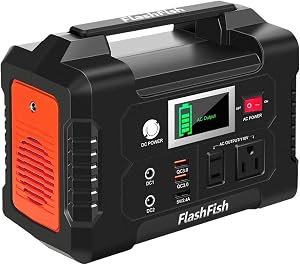 Portable Power Station 200W, FF Flashfish 40800mAh Backup Power Battery Pack With 110V AC 