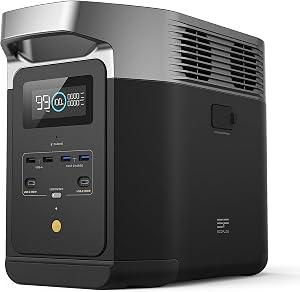 EF ECOFLOW Portable Power Station DELTA 2, 1024Wh LiFePO4 (LFP) Battery, 1800W AC/100W USB