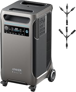 Anker SOLIX F3800 Portable Power Station, 3840Wh, LiFePO4 Batteries, Ultra-High 6000W AC O
