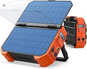 BLAVOR Portable Power Station 1600W (Peak 3200W), Built-in Solar Panel, 1024Wh LiFePO4 Bat