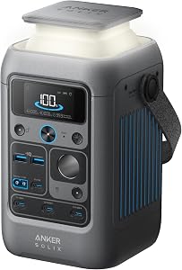 Anker SOLIX C300 DC Power Bank Station, Outdoor 288Wh Portable Power Station, LiFePO4 Batt