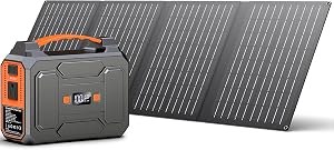 Solar Powered Generator 200W Peak/100W Rated, Portable Solar Generator Power Station with
