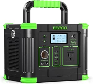 Portable Power Station 330W, 288.6Wh Solar Generator with 60W USB-C PD Output, 120V Pure S