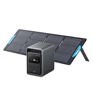 Anker SOLIX S2000 Portable Power Station with 400W Solar Panel, 1,500W (3,000W Peak) Solar