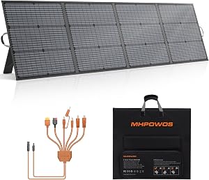 Portable Solar Panel 220W 40V Monocrystalline Foldable Solar Panels Charger Power Backup, 