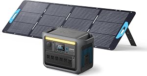 Anker SOLIX C1000 Portable Power Station with 200W Solar Panel, 1800W Solar Generator, 105
