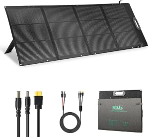 HQST 200W Ultra-Light Portable Solar Panel for Power Station & Solar Generator, 25% Hi