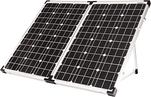 Go Power GP-PSK-130 130W Portable RV Solar Panel Kit - Folding Solar Panels with 10 Amp Co
