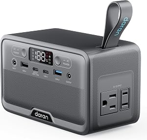 DARAN Portable Power Station 89.6Wh LiFePO4 Battery 100W(200W Peak) Solar Power Bank, Port