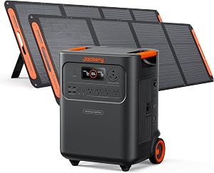 Jackery HomePower 3600 Plus Portable Power Station with 2x 200W Solar Panels, 3600W AC Out